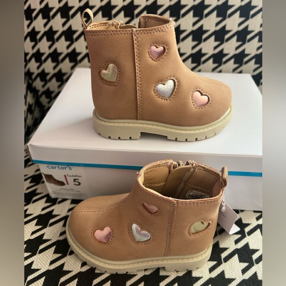 Carter's Lovie Ankle Toddler Girls Boots- Size 5